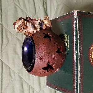 Boyd Bear Christmas votive candle holder 1996